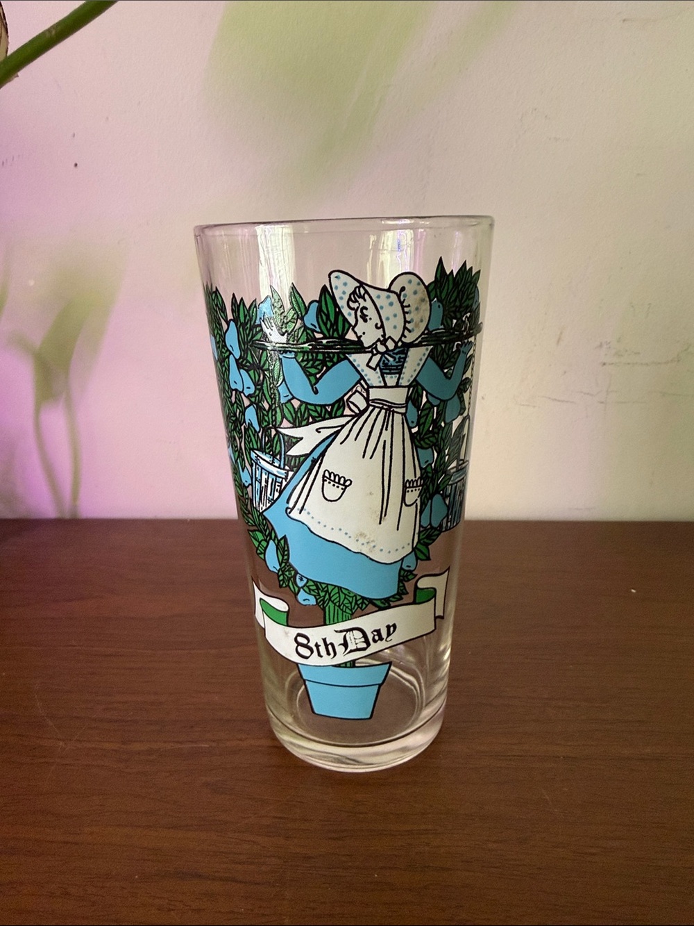 Vintage Anchor Hocking 12 Days of Christmas Glass: 8 Maids A-Milking